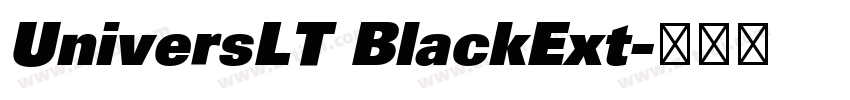 UniversLT BlackExt字体转换